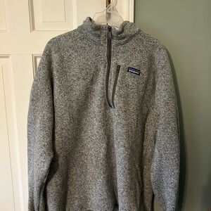 Patagonia Gray Zip-Up Sweater